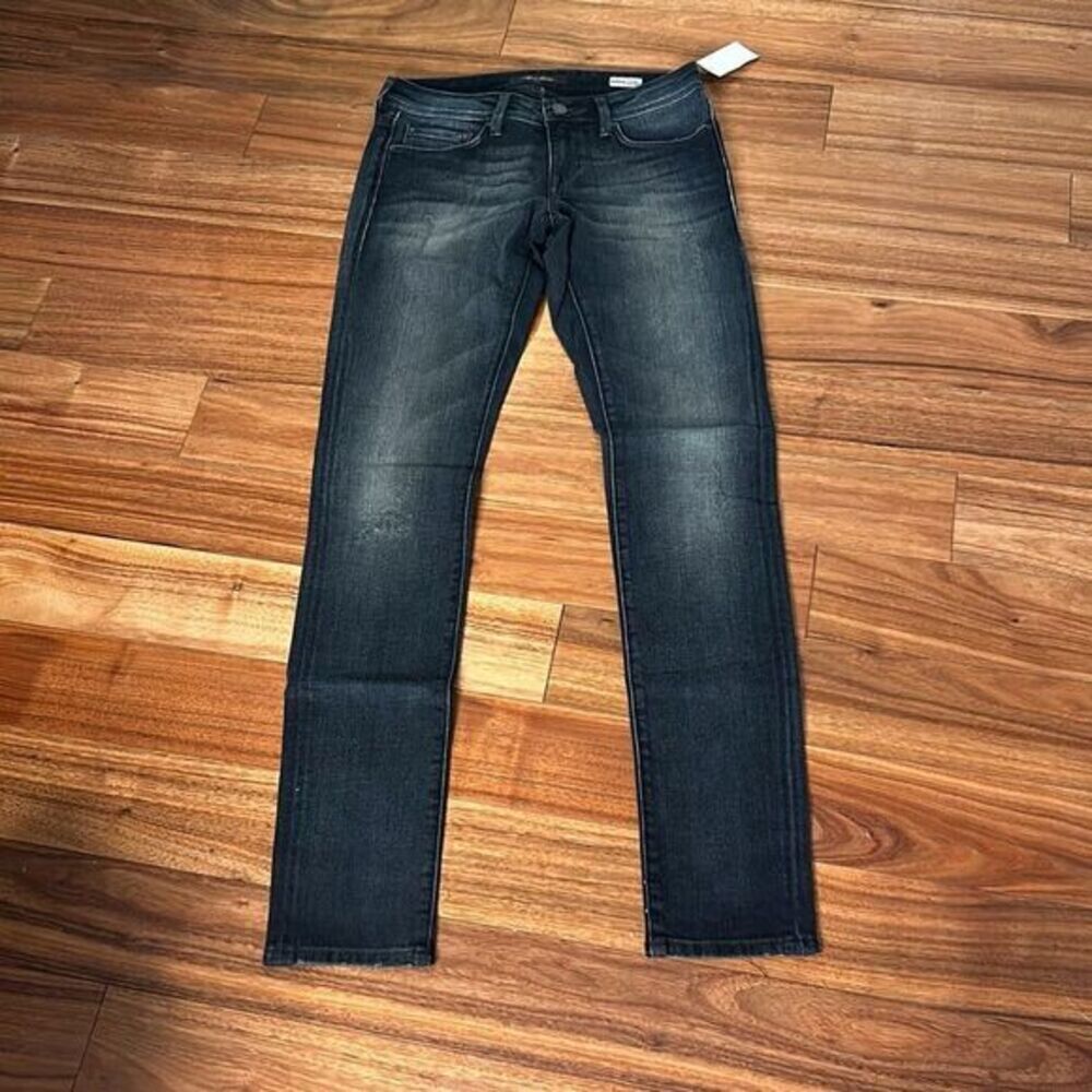 Mavi jeans Serena low rise super skinny‎ jeans dark distressed wash woman's size